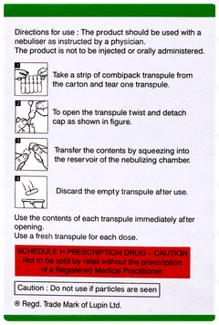 Salbair Neb 0.31 2.5ml Pack Of 5 Transpules