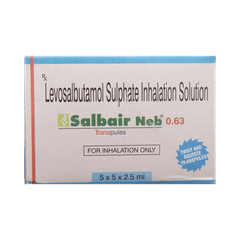 Salbair Neb 0.63mg 2.5ml Pack Of 5 Transpules
