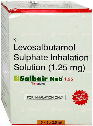 Salbair Neb 1.25 2.5Ml Pack Of 5 Transpules