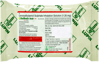 Salbair Neb 1.25 2.5Ml Pack Of 5 Transpules