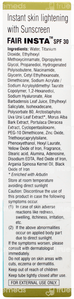 Fair Insta Spf 30 Sunscreen Cream 20gm