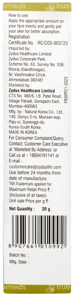 Fair Insta Spf 30 Sunscreen Cream 20gm