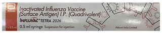 Influvac Tetra 2026 Vaccine 0.5Ml