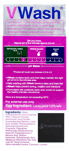 V Wash Expert Intimate Hygiene Liquid Wash 100ml