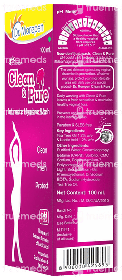 Dr Morepen Clean & Pure Intimate Hygiene Wash 100ml