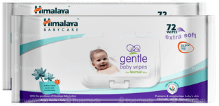 Himalaya Baby Gentle 2 Pack Of 72 Wipes