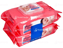 Johnsons Baby Skin Care Wipes Pack Of 2*80 Johnsons Baby Skin Care Wipes Pack Of 2*80