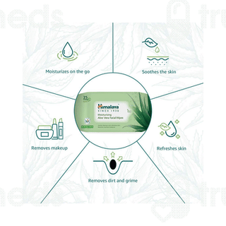 Himalaya Moisturizing Aloe Vera Facial Wipes 25