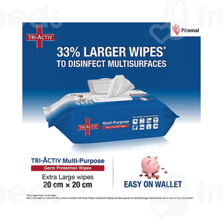 Tri Activ Multipurpose Germ Protection Wipes Xl 80 Pieces