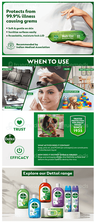 Dettol Original Multi Use Skin & Surface Wipes 40