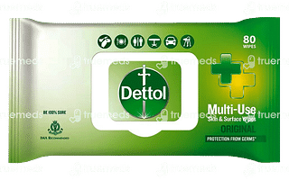 Dettol Original Multi Use Skin And Surface Wipes 80