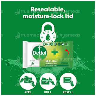 Dettol Original Multi Use Skin And Surface Wipes 80