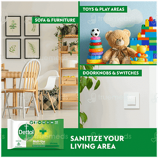 Dettol Original Multi Use Skin And Surface Wipes 80