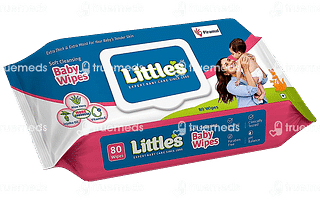 Little's Soft Cleansing With Lid Baby Wipes 80