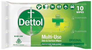 Dettol Original Multi Use Skin & Surface Wipes 10