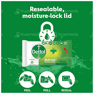 Dettol Original Multi Use Skin & Surface Wipes 10