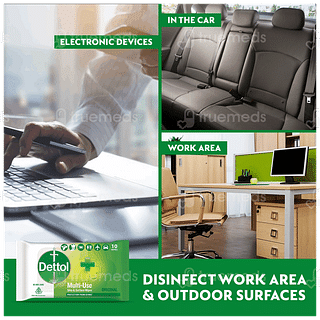 Dettol Original Multi Use Skin & Surface Wipes 10