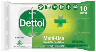 Dettol Original Multi Use Skin & Surface Wipes 10