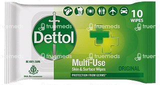 Dettol Original Multi Use Skin And Surface Wipes 10