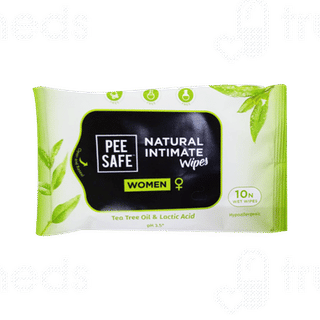 Pee Safe Natural Intimate Wipes For Women Pack Of 10