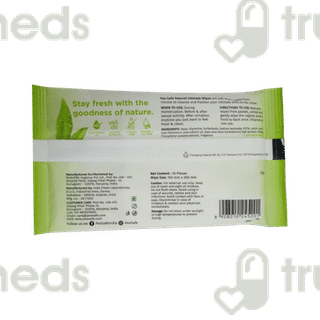 Pee Safe Natural Intimate Wipes For Women Pack Of 10
