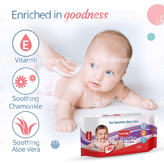 Luvlap Sensitive Baby Wipes 72