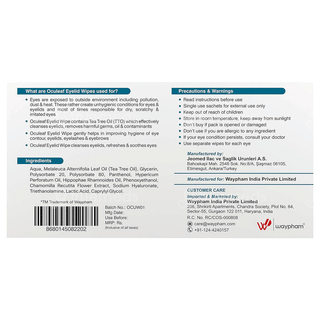 Oculeaf Eyelid Wipes 24