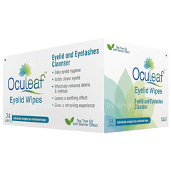 Oculeaf Eyelid Wipes 24