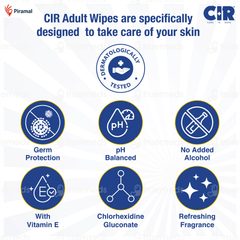 Cir Bed Bath Wipes 10