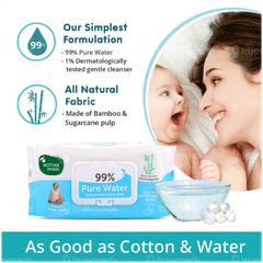 Mother Sparsh 99% Pure Water Baby Wipes 72 Mother Sparsh 99% Pure Water Baby Wipes 72
