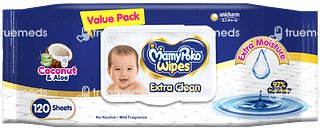 Mamypoko Extra Clean Coconut And Aloe Wipes 120