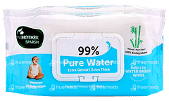 Mother Sparsh 99% Pure Water 72 Pack Of 2 Wipes