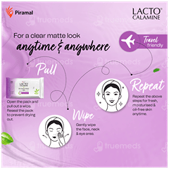 Lacto Calamine Neem,Aloe Vera & Vitamin B3 Oil Control Wipes 30
