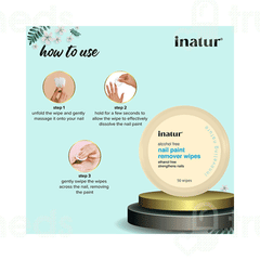Inatur Nail Paint Remover Wipes 50