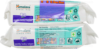 Himalaya Gentle Baby Extra Soft Buy 1 Get 1 Free Wipes 72