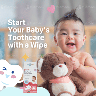 Pigeon 6+ Months Baby Tooth & Gum Strawberry Flavour Wipes 20