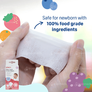 Pigeon 6+ Months Baby Tooth & Gum Strawberry Flavour Wipes 20