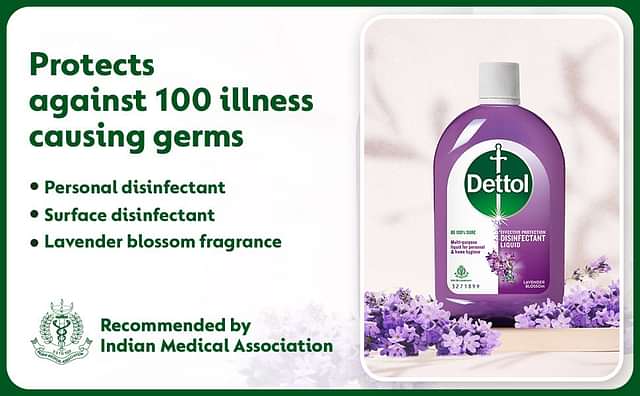 Dettol Lavender Blossom Disinfectant Liquid 1 L - From Brand 2