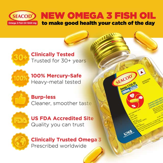 Seacod Omega 3 Fish Oil 1000mg Capsule 60 - From Brand 3