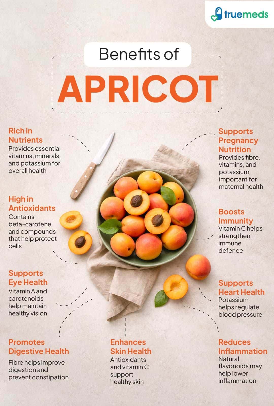 image of health benefits of apricots