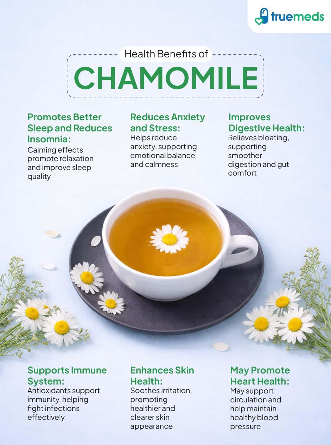 image of health benefits of chamomile