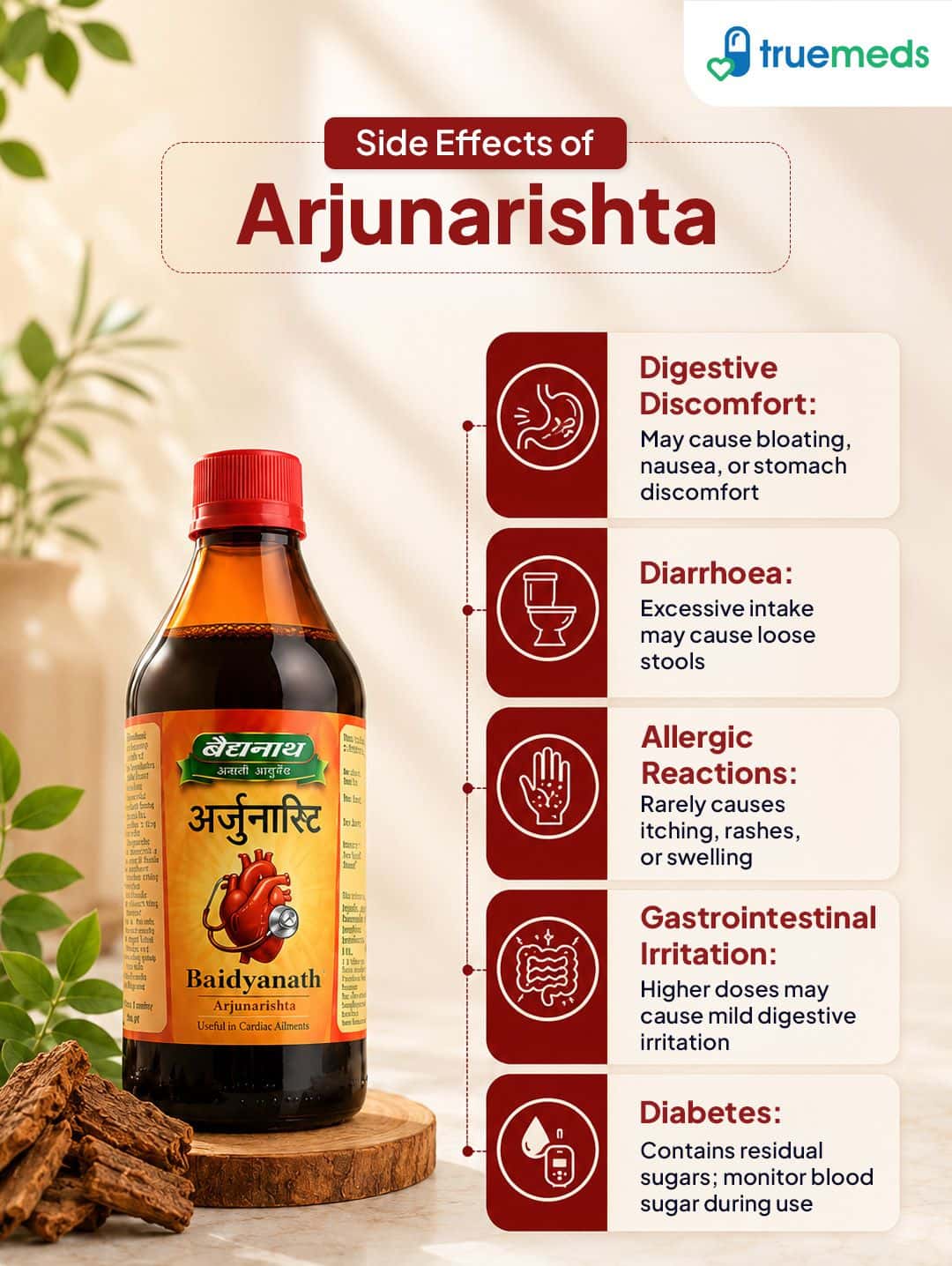image of side effects of arjunarishta